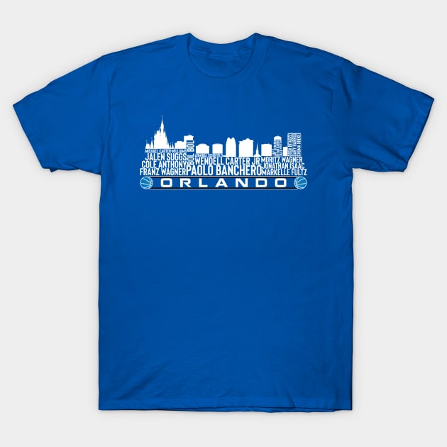 Orlando Basketball Team 23 Player Roster, Orlando City Skyline T-Shirt by Legend Skyline